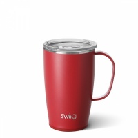 Crimson Red Coloured 18oz Travel Mug By SWIG